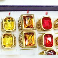 ราคา แหวนหัวพลอยตัวแหวนเนื้อทองเหลือง พลอยเม็ดใหญ่เงางามวิบวับ มีบริการเก็บเงินปลายทางนะครับ (20244902085)