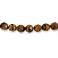 ราคา ลูกปัดหินแท้ ลักษณะเม็ดกลมเจี่ยรเหลี่ยม หินพลอยตาเสือ (Tiger Eye) 12 mm - (LZ-0057 สีน้ำตาล) (6807882211)