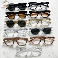 ราคา WWIWKK แว่นกันแดดขนาดใหญ่, UV Protection Square Frame Black Shades, Vintage Ins Outdoor Sun Glasses for Women & Men (41578083170)