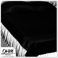 ราคา OHM ผ้าคลุมเตียง ผ้าซาตินแท้ 440 เส้น (เกรดพรีเมี่ยม) สีดำ (904865892)