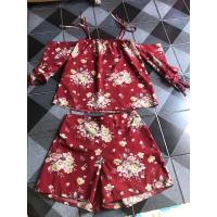 ราคา ชุดเซ็ทเสื้อ กางเกงลายดอก (5677741420)