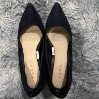 ราคา (ร้านนี้ส่งฟรี) รองเท้าส้นสูง ยี่ห้อ Zara ของแท้มือสอง size 37-38 (14116046967)