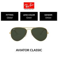 ราคา Ray-Ban Aviator large metal - RB3025 001 - size 62 -sunglasses แว่นกันแดด (907987405)