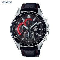 ราคา Casio Edifice Chronograph นาฬิกาข้อมือผู้ชาย สีดำ สายหนัง รุ่น EFV-550L (2079463772)