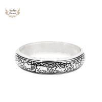 ราคา กำไลถมเงินแท้ทรงกลมลาย 12 นักษัตร (24158753732)