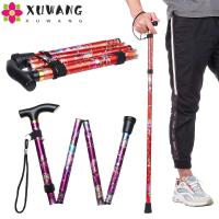 ราคา QHENTIN ไม้เท้า Trusty Running Canes พับปรับกลางแจ้ง Crutches น้ําหนักเบา Telescopic สําหรับผู้สูงอายุพับ Trekking Poles ห้า-Knot Staff ดอกไม้โลหะ Cane (44503885617)