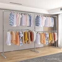 ราคา ท่อเหล็กชุบสังกะสีที่เรียบง่ายอบแห้งชั้นวางผ้านวมระเบียงราวตากผ้าหนาไม้แขวนเสื้อชั้นระบายความร้อนก้านเสื้อผ้าในร่มก้านเดียว มันคือ4เค (44327366937)