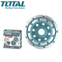 ราคา TOTAL ใบเพชร ขัดปูน แบบ 2 ชั้น ขนาด 4 นิ้ว (100 mm) รุ่น TAC2421001 Diamond Grinding Head คอนกรีต toolssupplies (28400311332)