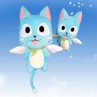 ราคา 30cm Cartoon Fairy Tail Plush Toy Kawaii Happy Blue Cat Plush Toy Doll Model Sofa Pillow Toy Children's Gift (42602746945)