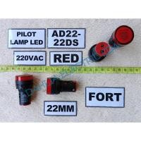 ราคา PILOT LAMP LED 22MM 220VAC AD22-22DS สีแดง FORT (53601013870)