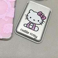 ราคา ⭐ Pink Hello Kitty MAGSafe Magnetic Card Holder Phone Back Sticker Insert Card Leather Card Case (49553156734)