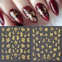 ราคา [ใหม่] สติกเกอร์เพ้นท์เล็บดอกไม้สีทองกลีบปั๊มดอกไม้ผีเสื้อสติกเกอร์ตกแต่งเล็บ (41115296886)