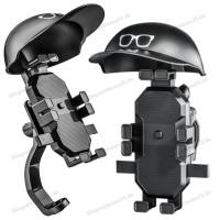 ราคา หมวกกันน็อคขนาดเล็กไรเดอร์จักรยานไฟฟ้านําทางผู้ถือกันน้ํารถจักรยานยนต์จับเมากันฝนโทรศัพท์มือถือหมวกกันน็อคร่ม (50554123807)