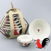 ราคา INDRA CERAMIC ชุดชามตราไก่ แพ็ค 6 ชิ้น 6 ขนาด ลายไก่โบราณ​ เซรามิกเข้าไมโครเวฟได้ (2314962699)
