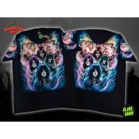 ราคา เสื้อยืด Kiss ลาย Glam Light สกรีน OVP เต็มตัวหน้า-หลัง เรืองแสง ป้าย Rock@TEES คอตตอน 100% (28731220717)