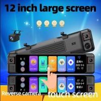 ราคา T90 12 "4K กระจกมองหลังกล้อง AI ควบคุมสมาร์ทกระจก Dash Cam ด้านหน้าและด้านหลัง WIFI-APP เชื่อมต่อกัน Dash Cam กระจกมองหลังกล้อง Dashcam (41556235533)