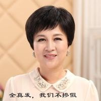 ราคา วิกผมวัยกลางคนและผู้สูงอายุผู้หญิงเต็มหัว วิกผมสั้นปุย วิกผมสั้นสำหรับผู้หญิง ผมจริง 50 ถึง 70 ปี หัวล้าน--FH (16493970425)