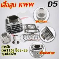 ราคา เสื้อสูบ เวฟ110i ปี2009-2020 ลูก STD/53/54/55/56/57 KWW/D5 (18291052991)