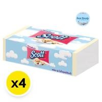 ราคา (4กล่อง/แพ็ค) Scott Soft Box สก๊อตต์ ซอฟท์บ๊อกซ์ กระดาษเช็ดหน้า 110 แผ่น (28282950679)