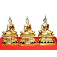 ราคา รูปหล่อ หลวงพ่อพระสุก พระเสริม พระใส รุ่นสามบารมี เนื้อโลหะทองเหลือง หน้าตัก12นิ้ว (23305781728)