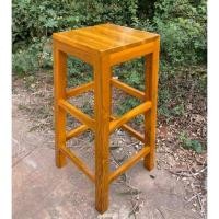 ราคา SUKP เก้าอี้บาร์สตูล ไม้สักทองแท้ ขนาดสูง 80CM / สีสักทองเหลืองน้ำตาลเคลือบเงา (29311645694)