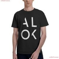 ราคา มีหลายสี แฟชั่นที่กำหนดเอง เสื้อยืดผู้ชาย DJ Disc Jockey ดีเจ ดนตรี ALOK Logo Tee Men's Basic Short Sleeve T-Shirt เสื้อ (25202662710)