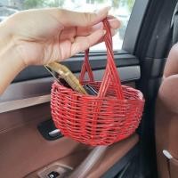 ราคา Chinese new year wicker basket ตะกร้าหวาย กระเป๋าถือ ใส่ของ แมทชุด ตรุษจีน ตะกร้าแดง นำโชค มือสอง (10247998968)