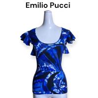 ราคา Emilio Pucci เสื้อยืดพิมพ์ลายสีน้ำเงิน (44070889554)