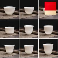 ราคา ถ้วยชาจีนทำจากไขมันแกะและหยก ทำจากเครื่องลายคราม งานฝีมือ ถ้วยชาเครื่องลายครามสีขาวเต๋อฮวา (52004894374)