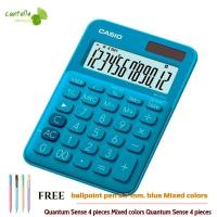 ราคา เครื่องคิดเลข ฟ้า คาสิโอ MS-20UC-BU แถมฟรี ปากกาลูกลื่น 0.7 มม. สีน้ำเงิน คละสี ควอนตั้ม Sense 4 ด้าม (1662102488)