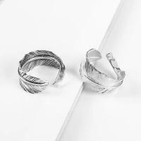 ราคา 925 เงินสเตอร์ลิง Seiko Feather เปิดแหวนผู้ชายและผู้หญิงเทรนด์แฟชั่นแหวนสไตล์เดียวกันอเนกประสงค์ (22031777603)