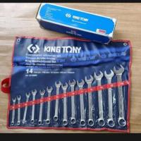 ราคา Kingtony ชุดประแจแหวนข้าง ปากตาย 14ตัว/ชุด คิงโทนี่ ประแจ รหัส 1215MR (22423452334)