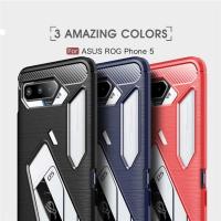 ราคา เคส ROG PHONE 5 เคส Case ASUS ROG PHONE 5 ZS673KS Carbon Fiber TPU Case TPU ROG5 (7088734827)