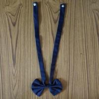 ราคา โบว์นักเรียน คอซอง หูกระต่ายสำเร็จรูป สีกรมท่าแบบติดกระดุม (16976646886)