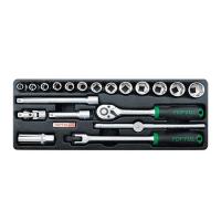 ราคา GCAT2001 ชุดลูกบ็อกซ์ประแจก็อกแก็ก 3/8" 20ชิ้น TOPTUL 20PCS - 3/8" DR. Flank Socket Set (29570250926)