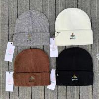 ราคา Vivienne Westwood Saturn หมวกปักฤดูใบไม้ร่วงและฤดูหนาวหมวกขนสัตว์ถักที่อบอุ่น (29464445217)