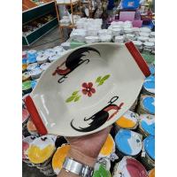 ราคา ชามเรือลายไก่ ชามทรงเรือ ชามลายไก่ 8 นิ้ว (41315794377)