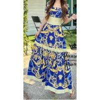 ราคา ชุดเดรสยาวสีน้ำเงินใส่เที่ยวสงกรานต์เที่ยวทะเลใส่ไปคาเฟ่ภูเขา สวยดูแพงมาก สไตล์ยุโรป สไตล์โบฮิเมียนใส่เที่ยวคาเฟ่สวยๆ (14398161101)