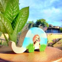 ราคา ที่วางมือถือ เสียบปากกา รูปทรงช้าง วาดรูปสุนัขกับท้องฟ้า ทำจากไม้จามจุรี (22216939317)