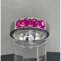 ราคา แหวนพลอย ทับทิม พม่า เผาเก่า ตัวเรือนเงินแท้ 92.5 ชุปทองคำขาว (7992711493)