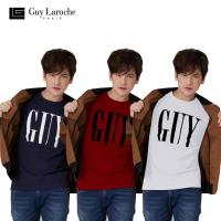 ราคา Guy Laroche เสื้อยืดทีเชิ้ตสกรีนโลโก้ 3 สี (DKT6201P0) (17886420764)