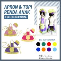 ราคา ผ้ากันเปื้อนลูกไม้เด็กและหมวกเชฟฟรีปักชื่อสําหรับเด็ก (อายุ 2 - 12 ปี) (53502121153)