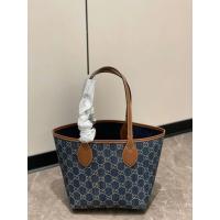 ราคา GUCCI GUCCI Denim Denim Double Sided Tote Handbag Shopping Bag Commuter Bag (42878522002)