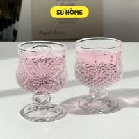 ราคา ชุดแก้วไวน์จิ๋ว 6 ชิ้น 40มล แก้วไวน์คลาสสิคลายนูน (56304055601)