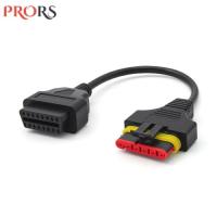 ราคา For Benelli 6Pin OBD2 Connector Motorcycle Diagnostic Cable 6Pin Plug OBD To 16 Pin OBD2 Adapter Sc (50154617227)
