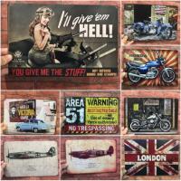 ราคา แผ่นสังกะสี ป้ายสังกะสี ติดผนังแนววินเทจขนาด20x30cm. แผ่นเรียบ (2355026177)