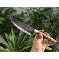 ราคา มีดแล่ (Butcher knife) มีดเชฟ มีดเหน็บ มีดเดินป่า มีดแคมป์ ใบ 7.2 นิ้ว เหล็ก SUP9 ตีร้อน ผิวไฟ ทิ้งรอยค้อน ด้ามเหง้าไผ่ (11575985936)