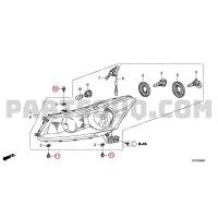 ราคา น๊อตยึดโคมไฟหน้ารถ น็อตยึดไฟหน้า Honda Accord G8 ราคาต่อ 1 ชิ้น แท้เบิกศูนย์ (42228580359)