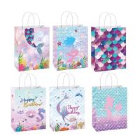 ราคา Pretty Mermaid กระดาษของขวัญกระเป๋า Goodies กระเป๋าปาร์ตี้วันเกิดงานแต่งงานกระเป๋า N5132 (42126288157)