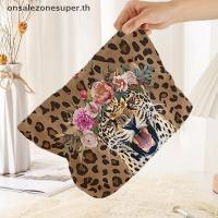 ราคา Ons กระเป๋าแต่งหน้าผ้าลูกฟูกพิมพ์ลายเสือดาวเสือแฟชั่นพร้อมซิป, กระเป๋าเก็บเครื่องสําอางมัลติฟังก์ชั่นน้ําหนักเบาพร้อมซับที่ (28483632100)